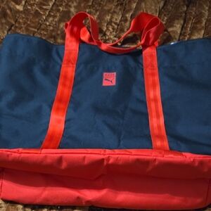 Puma Vogue Unusex Black and Red Duffel Bag
